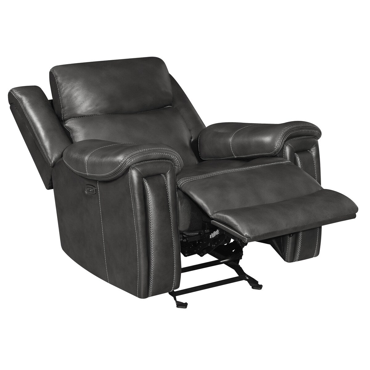 Benton Charcoal Upholstered Power^2 Glider Recliner