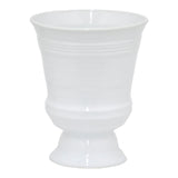 Benzara 62968 White Ceramic 8-inch Planter