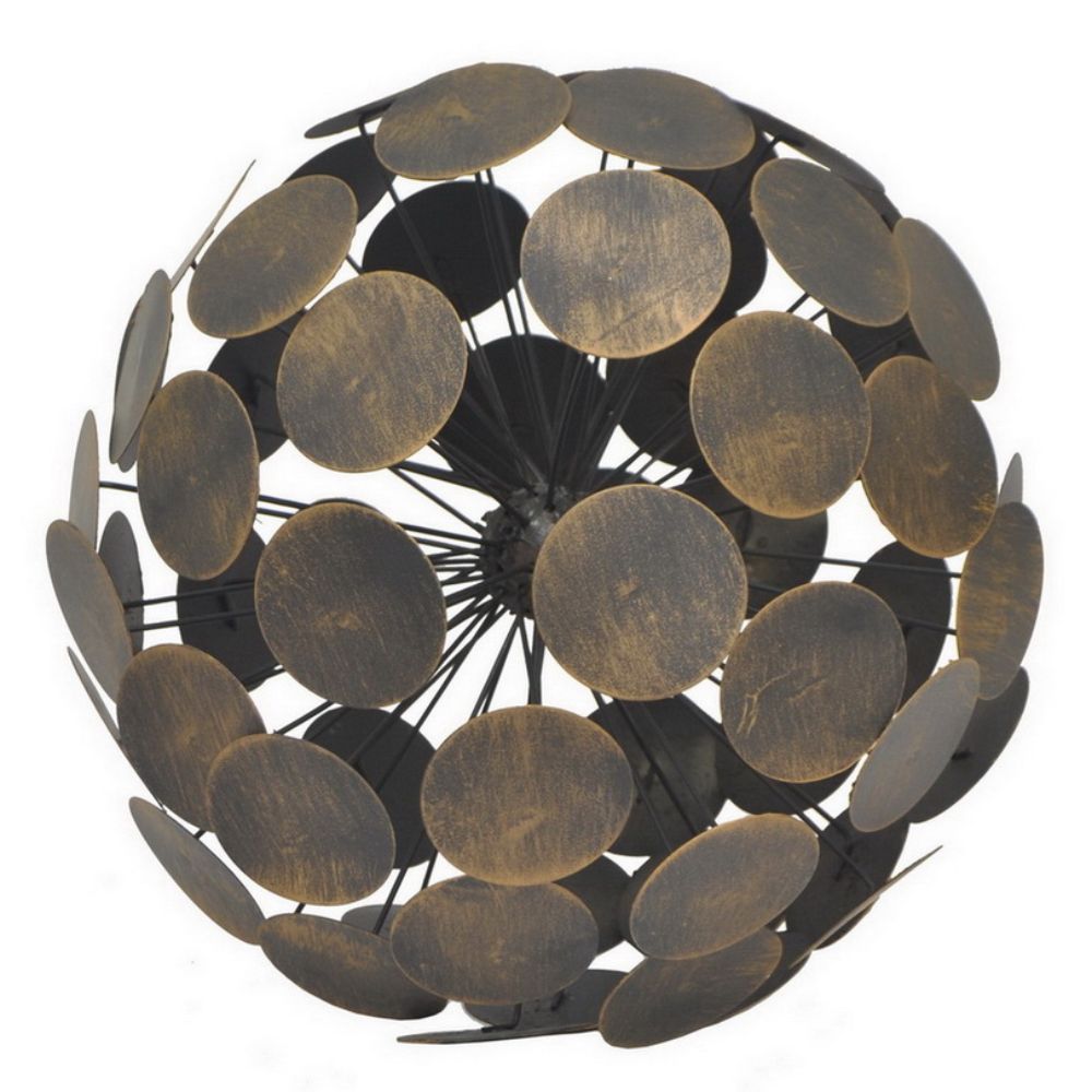 Benzara Brown Metal Decorative Orb