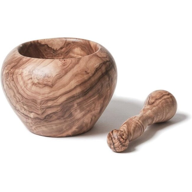 Berard Olive Wood Handcrafted Mortar and Pestle Set - 5 Inch