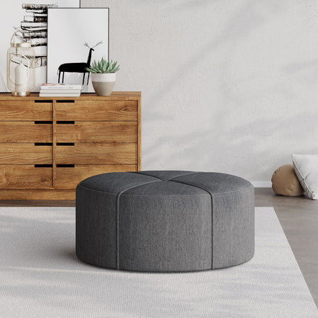 Bergeson Upholstered Round Ottoman by Christopher Knight Home