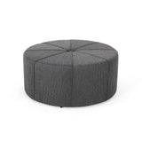 Bergeson Upholstered Round Ottoman by Christopher Knight Home
