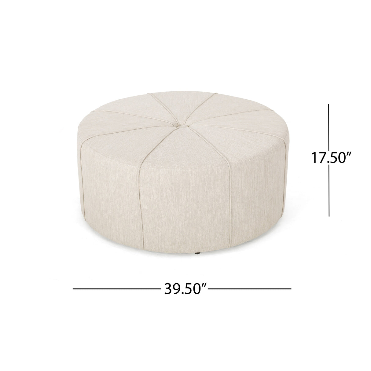 Bergeson Upholstered Round Ottoman by Christopher Knight Home