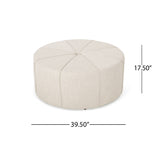 Bergeson Upholstered Round Ottoman by Christopher Knight Home