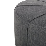 Bergeson Upholstered Round Ottoman by Christopher Knight Home