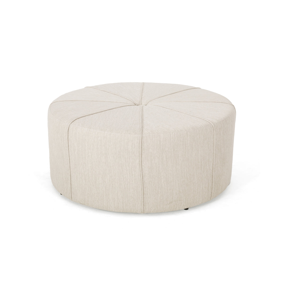Bergeson Upholstered Round Ottoman by Christopher Knight Home