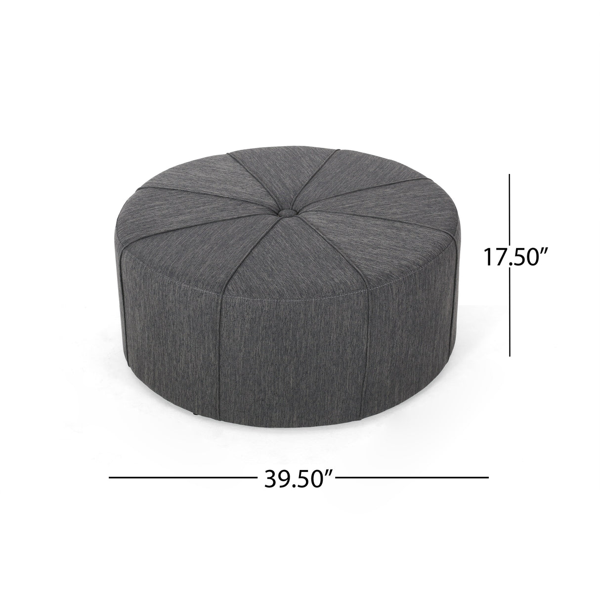 Bergeson Upholstered Round Ottoman by Christopher Knight Home