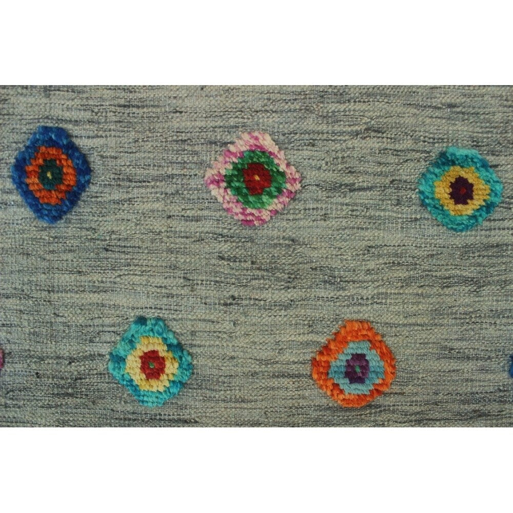 Berjesta Kilim Habiba Grey/Ivory Rug (8'7 x 11'3)