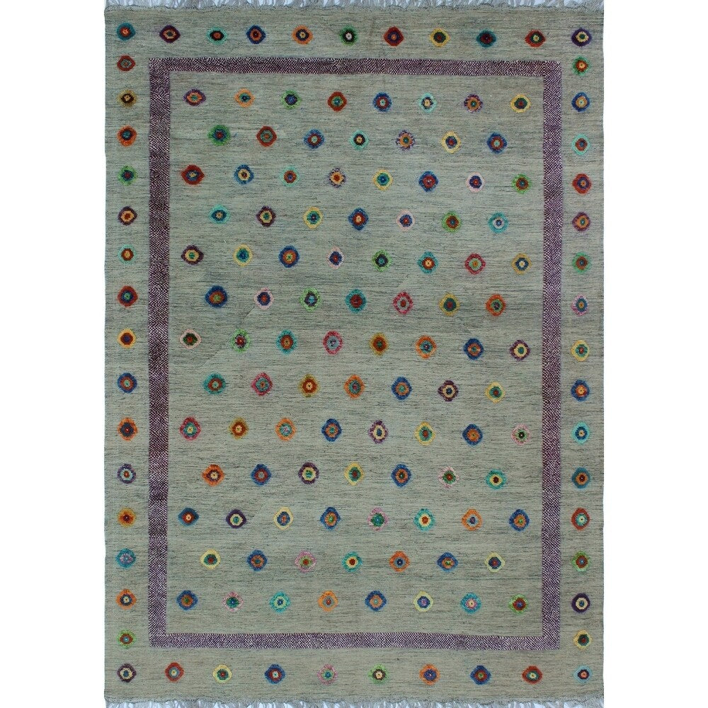 Berjesta Kilim Habiba Grey/Ivory Rug (8'7 x 11'3)