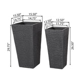 Berkamn Outdoor Large and Medium Cast Stone Planters (Set of 2) by Christopher Knight Home
