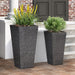 Berkamn Outdoor Large and Medium Cast Stone Planters (Set of 2) by Christopher Knight Home