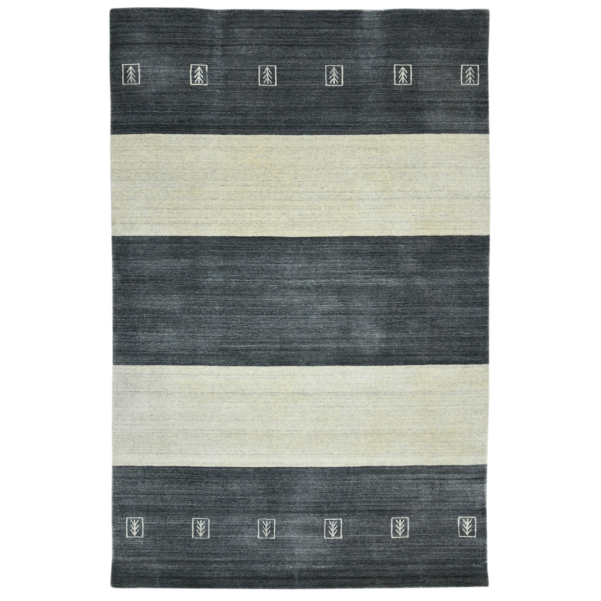 Berkley Hand-woven Striped Wool and Art Silk Area Rug