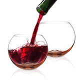 Berkware Set of 2 Sparkling Colored Stemless Wine Glass