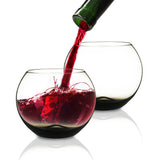 Berkware Set of 2 Sparkling Colored Stemless Wine Glass