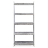 Berlin Clear Lucite and Grey Veneer Pine Bookcase