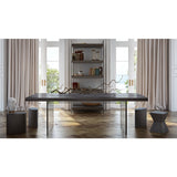 Berlin Clear Lucite and Grey Veneer Pine Bookcase
