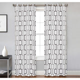 Mahned Geometric Grommet 84-inch Curtain Panel Pair