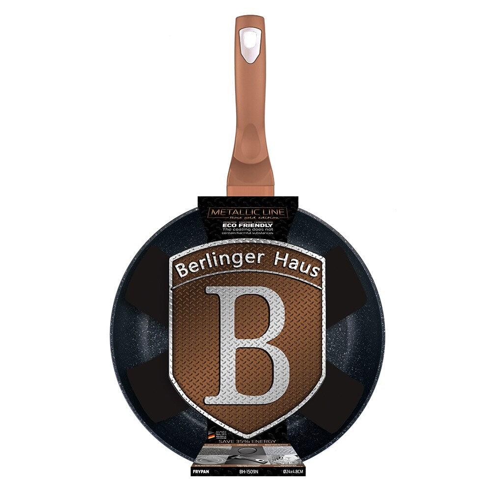 Berlinger Haus Frypan 9.5 inches with Protector, Rose Gold Collection