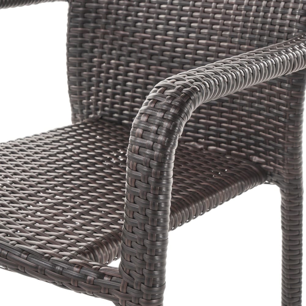Bermuda Outdoor 9-piece Rectangular Wicker Aluminum Dining Set by Christopher Knight Home