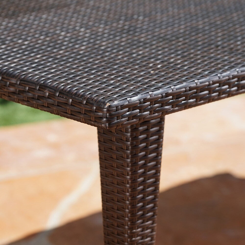 Bermuda Outdoor 9-piece Rectangular Wicker Aluminum Dining Set by Christopher Knight Home
