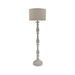 Bernadate Cottage 61" Candlestick Design Floor Lamp, Whitewash - White