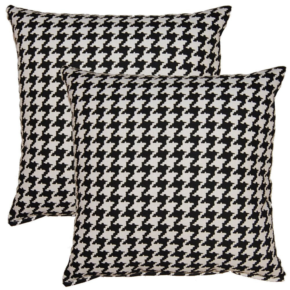 Berne Black White 17-inch Throw Pillows (Set of 2)