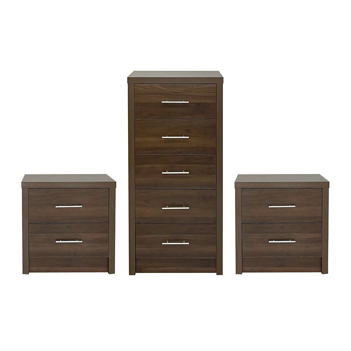 Berrett 3 Piece 5 Drawer Dresser and Nightstand Bedroom Set by Christopher Knight Home