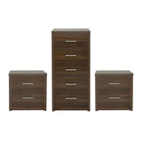 Berrett 3 Piece 5 Drawer Dresser and Nightstand Bedroom Set by Christopher Knight Home