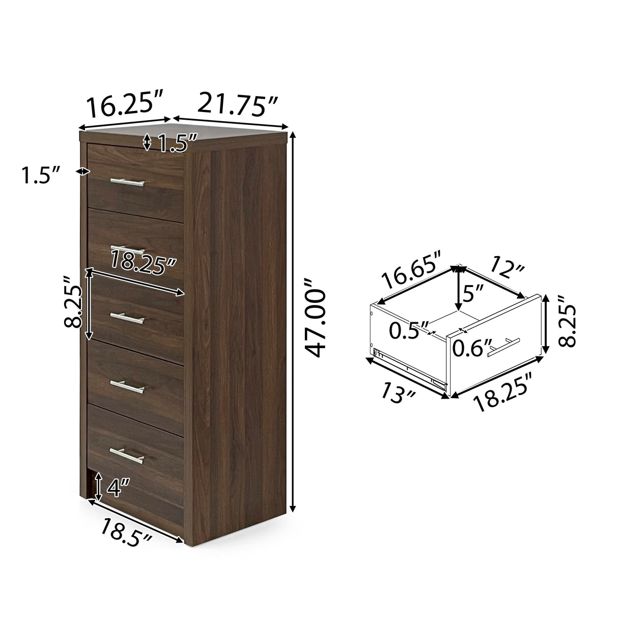Berrett 3 Piece 5 Drawer Dresser and Nightstand Bedroom Set by Christopher Knight Home