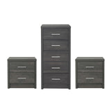 Berrett 3 Piece 5 Drawer Dresser and Nightstand Bedroom Set by Christopher Knight Home