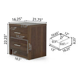 Berrett 3 Piece 5 Drawer Dresser and Nightstand Bedroom Set by Christopher Knight Home
