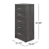 Berrett 3 Piece 5 Drawer Dresser and Nightstand Bedroom Set by Christopher Knight Home
