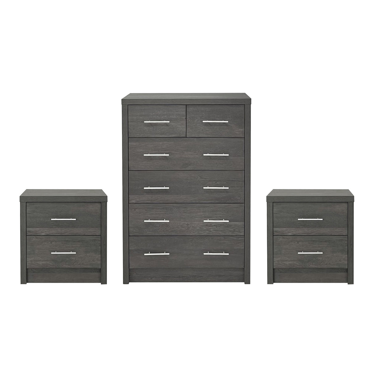 Berrett 3 Piece 6 Drawer Dresser and Nightstand Bedroom Set by Christopher Knight Home