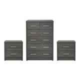 Berrett 3 Piece 6 Drawer Dresser and Nightstand Bedroom Set by Christopher Knight Home