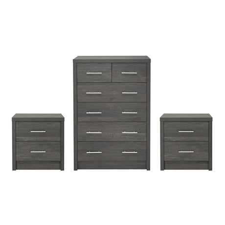 Berrett 3 Piece 6 Drawer Dresser and Nightstand Bedroom Set by Christopher Knight Home