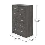 Berrett 3 Piece 6 Drawer Dresser and Nightstand Bedroom Set by Christopher Knight Home