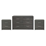Berrett 3 Piece Double Dresser and Nightstand Bedroom Set by Christopher Knight Home
