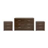 Berrett 3 Piece Double Dresser and Nightstand Bedroom Set by Christopher Knight Home