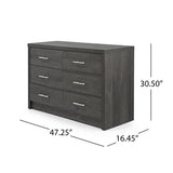 Berrett 3 Piece Double Dresser and Nightstand Bedroom Set by Christopher Knight Home