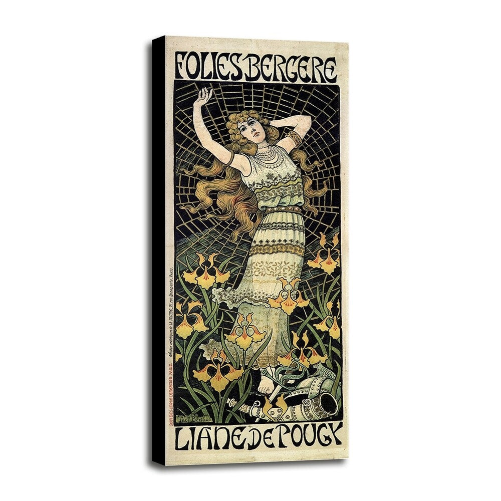 Berthon Folies Bergere 1896-VINAPP115376 Print 15.75"x6.25" by Vintage Apple Collection