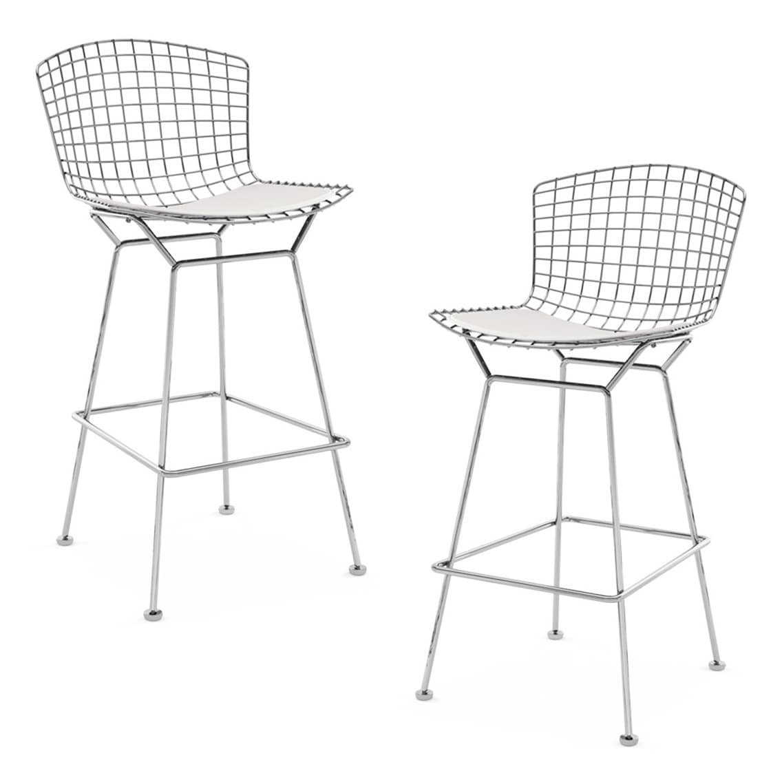 WIRE METAL Bertoia Counter Stool (26") Set of 2 - 39"Hx20.5"Wx23"D