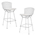 WIRE METAL Bertoia Counter Stool (26") Set of 2 - 39"Hx20.5"Wx23"D