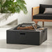 Berwick Outdoor Lightweight Concrete Outdoor Wood Burning Square Fire Pit by Christopher Knight Home