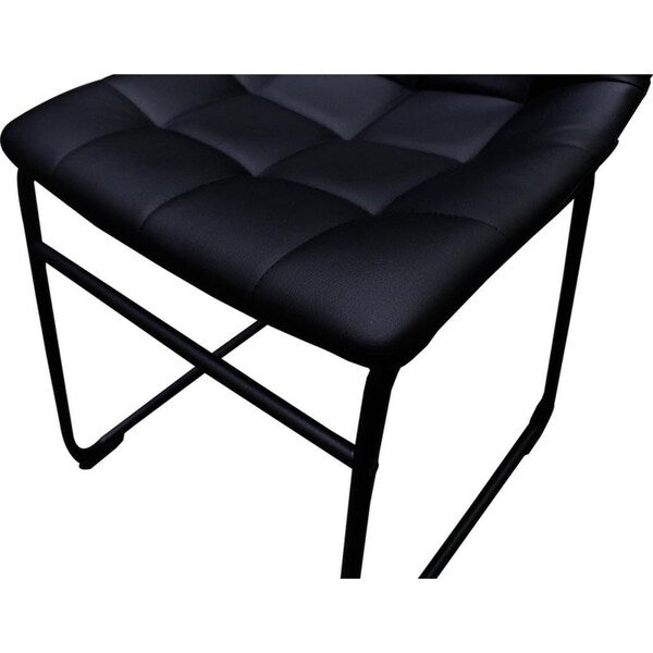 Best Master Furniture Black Leather Dining Side Chairs (Set of 2)