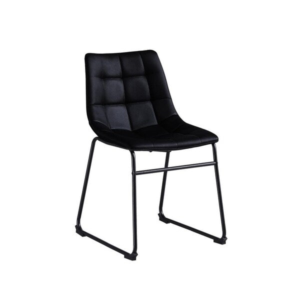 Best Master Furniture Black Leather Dining Side Chairs (Set of 2)