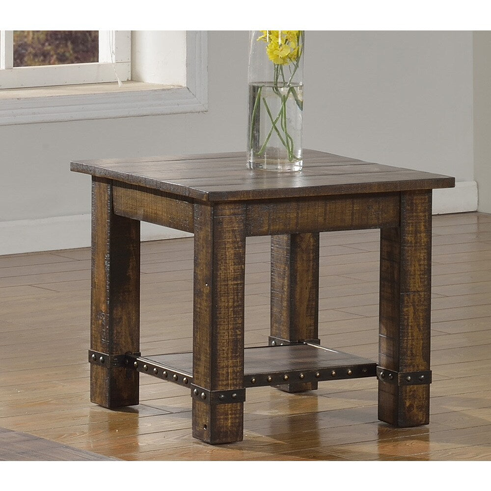 Best Master Furniture Pecan Walnut End Table