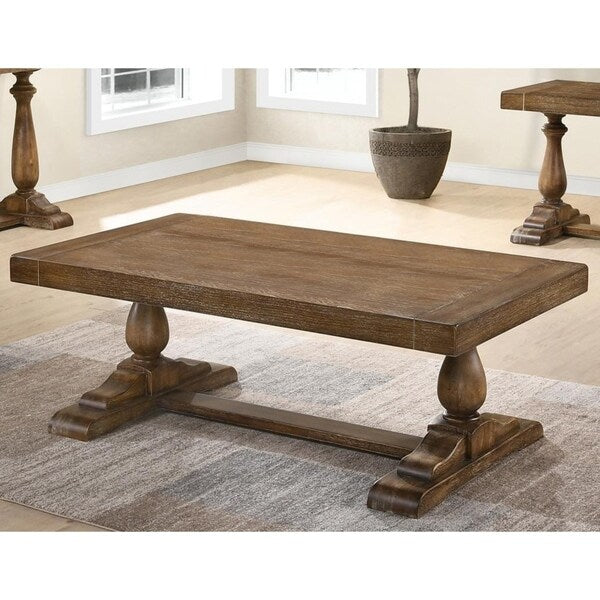 Best Master Furniture Rustic Rectangular Coffee Table