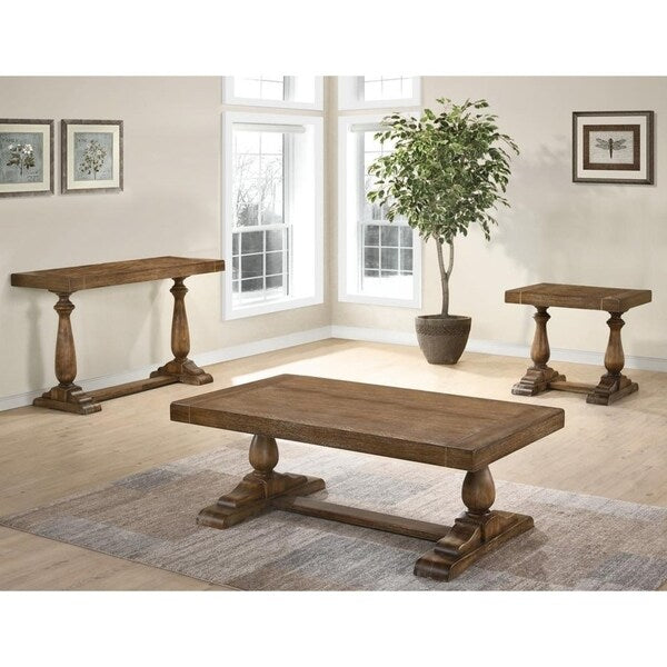 Best Master Furniture Rustic Rectangular Coffee Table