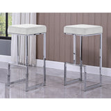 Best Master Furniture Silver Velvet Bar Stool (Set of 2)