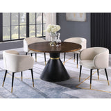 Best Master Furniture 5 Piece Round Oak Dining Set